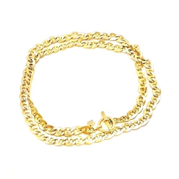 Banana Republic Long Gold Chunky Toggle Necklace. - Picture 1 of 6